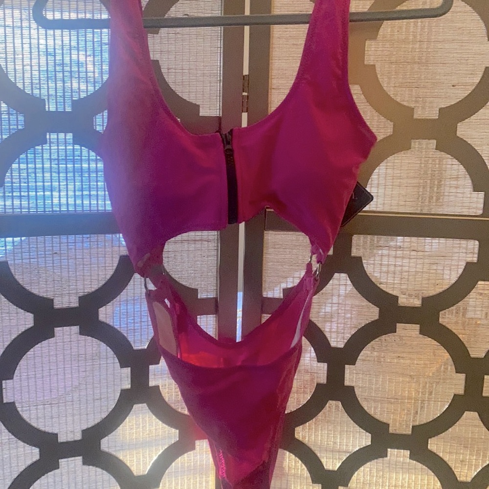 Hot pink swimsuit